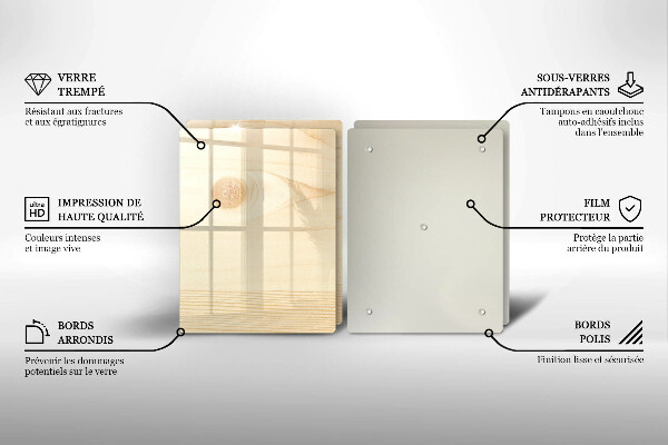 Skleněná deska za sporák Dřevěné prkno