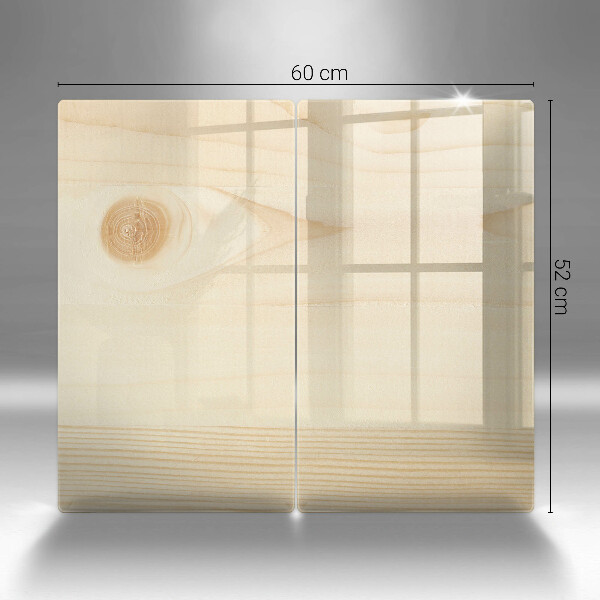 Skleněná deska za sporák Dřevěné prkno