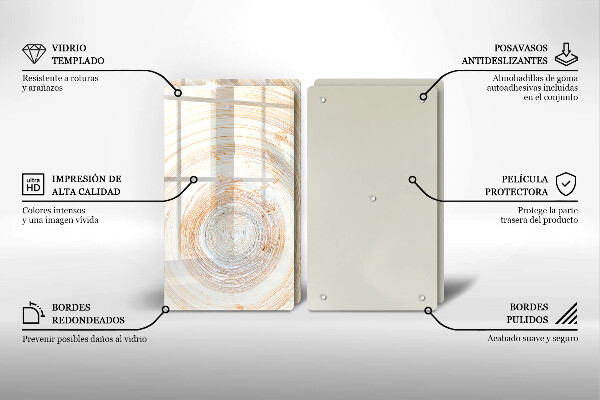 Skleněná deska za sporák Textura dřeva