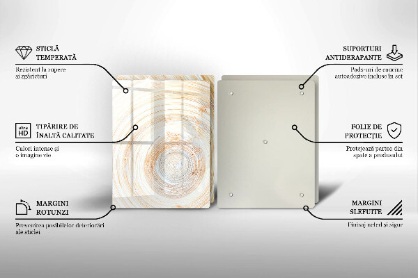 Skleněná deska za sporák Textura dřeva