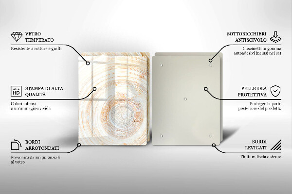 Skleněná deska za sporák Textura dřeva