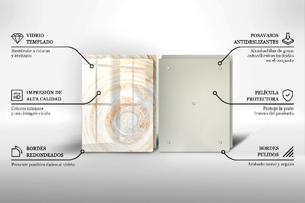 Skleněná deska za sporák Textura dřeva