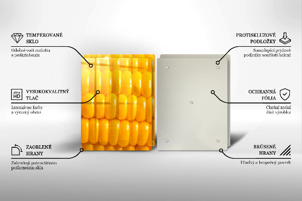 Skleněná deska za sporák Kukuřičná zrna