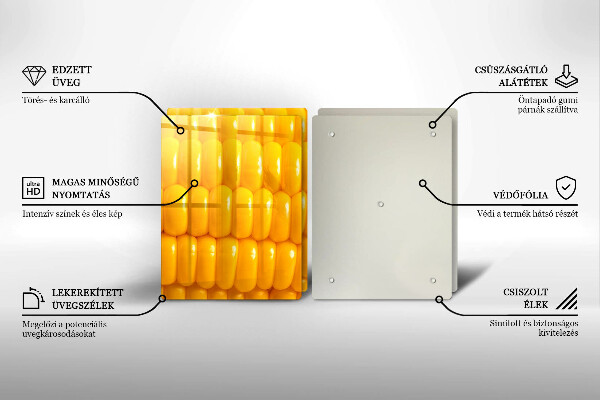 Skleněná deska za sporák Kukuřičná zrna