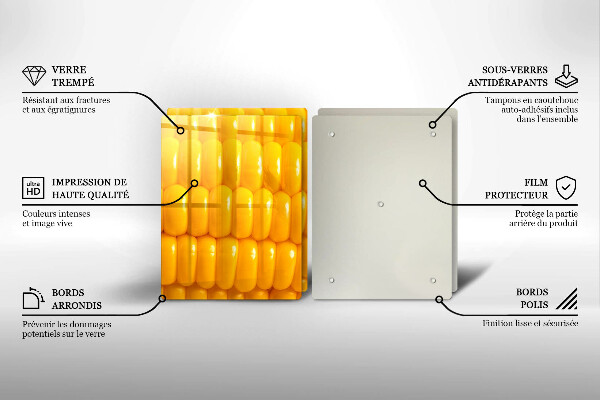 Skleněná deska za sporák Kukuřičná zrna