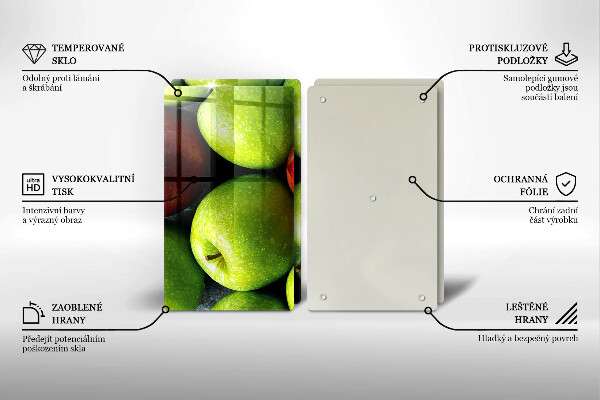 Skleněná deska za sporák Šťavnatá jablka