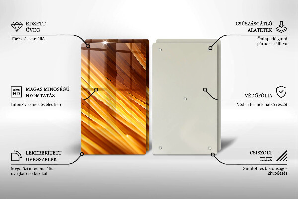 Skleněná deska za sporák Špagetové těstoviny