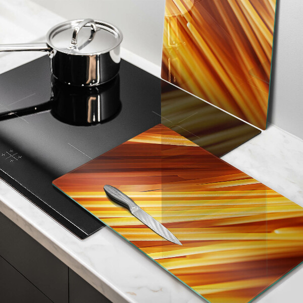 Skleněná deska za sporák Špagetové těstoviny