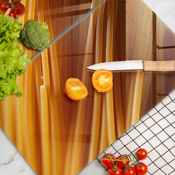 Skleněná deska za sporák Špagetové těstoviny