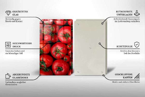 Skleněná deska za sporák Rajčata