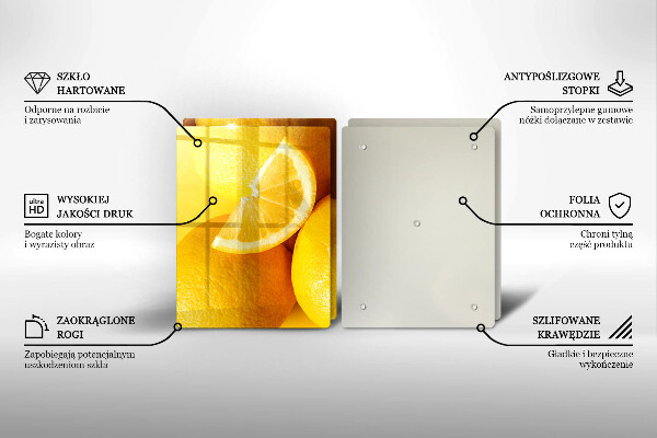 Skleněná deska za sporák Šťavnaté citrony
