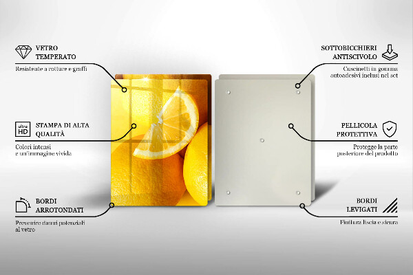 Skleněná deska za sporák Šťavnaté citrony