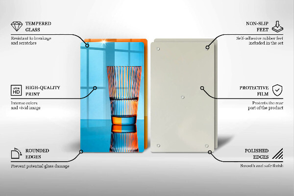 Skleněná deska za sporák Dvě sklenice vody