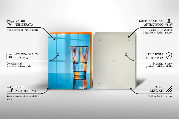 Skleněná deska za sporák Dvě sklenice vody