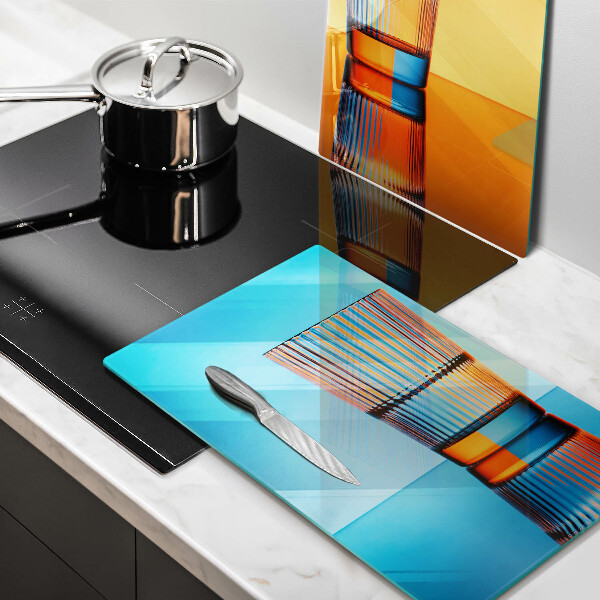 Skleněná deska za sporák Dvě sklenice vody