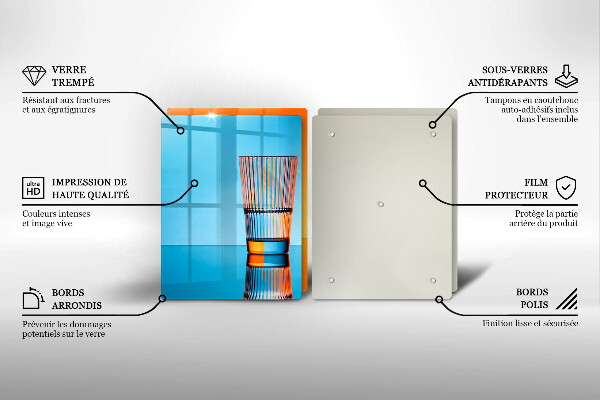 Skleněná deska za sporák Dvě sklenice vody