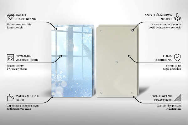 Skleněná deska za sporák Zimní textura