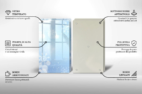 Skleněná deska za sporák Zimní textura