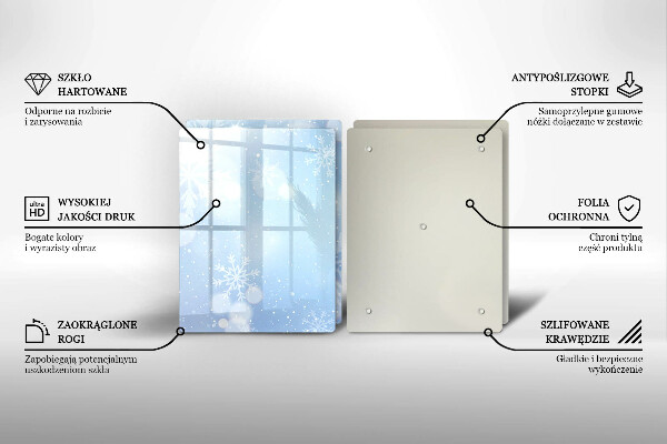 Skleněná deska za sporák Zimní textura