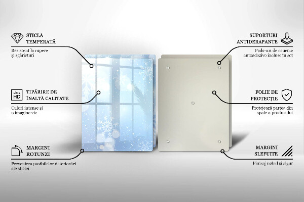 Skleněná deska za sporák Zimní textura