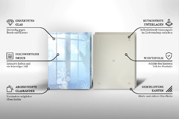 Skleněná deska za sporák Zimní textura