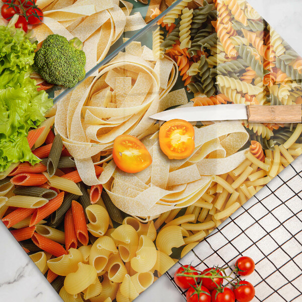 Skleněná deska za sporák Různé druhy těstovin