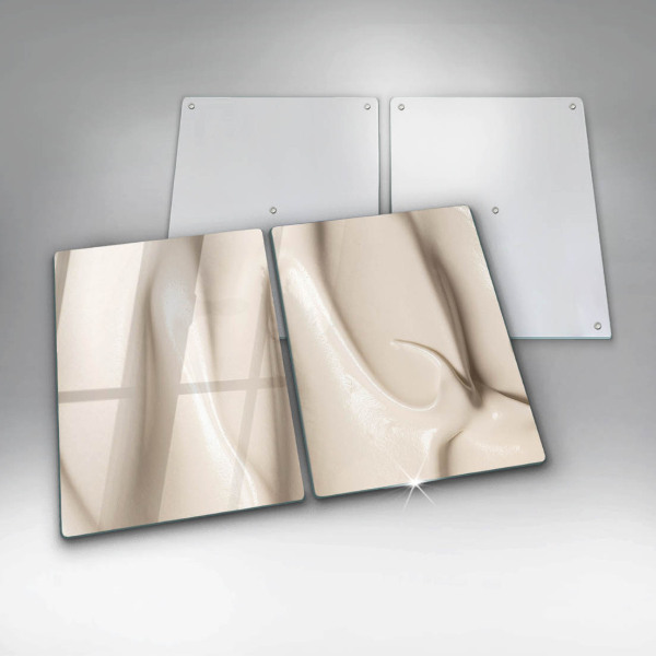 Skleněná deska za sporák Smetanová zmrzlina