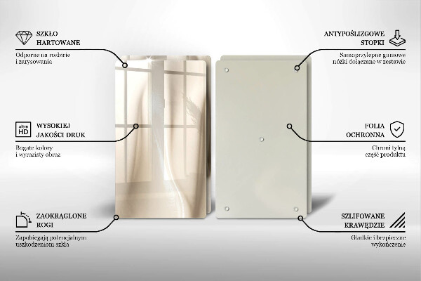 Skleněná deska za sporák Smetanová zmrzlina