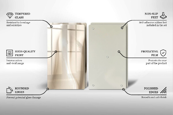 Skleněná deska za sporák Smetanová zmrzlina