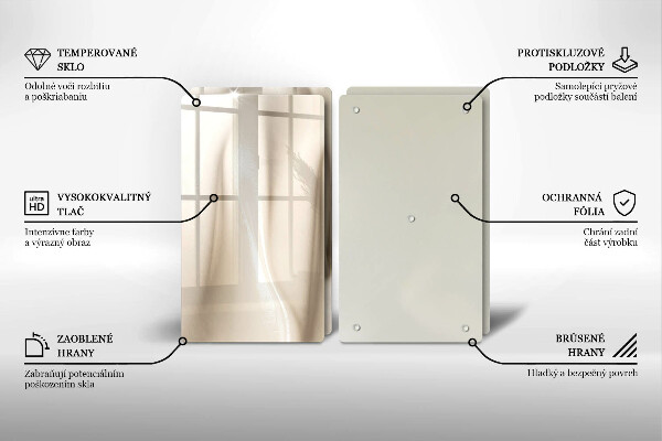 Skleněná deska za sporák Smetanová zmrzlina