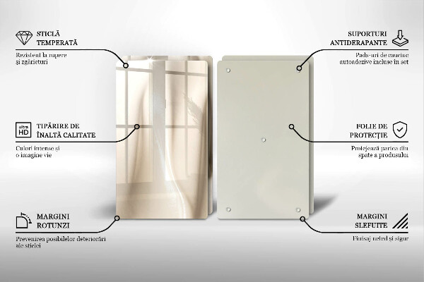 Skleněná deska za sporák Smetanová zmrzlina