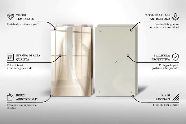 Skleněná deska za sporák Smetanová zmrzlina