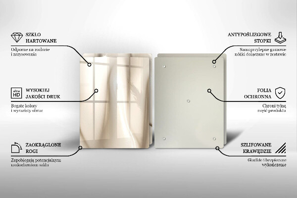 Skleněná deska za sporák Smetanová zmrzlina