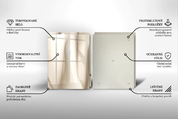 Skleněná deska za sporák Smetanová zmrzlina