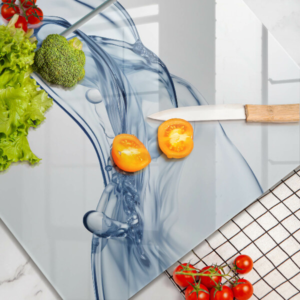 Skleněná deska za sporák Křišťálová voda