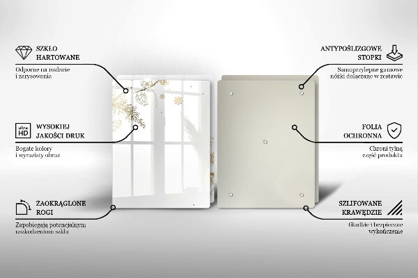 Skleněná deska za sporák Zimní dekorace