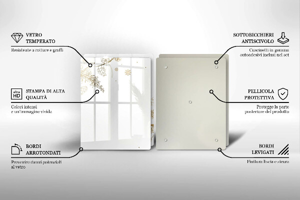 Skleněná deska za sporák Zimní dekorace