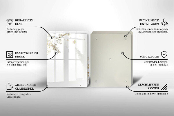 Skleněná deska za sporák Zimní dekorace