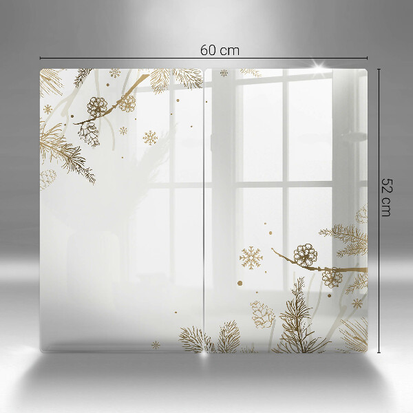 Skleněná deska za sporák Zimní dekorace