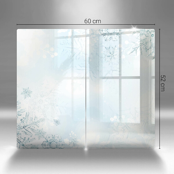 Skleněná deska za sporák Sněhová vločka