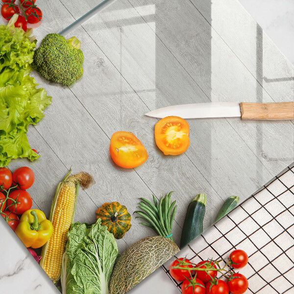 Sklo za varnou desku Zelenina na prknech