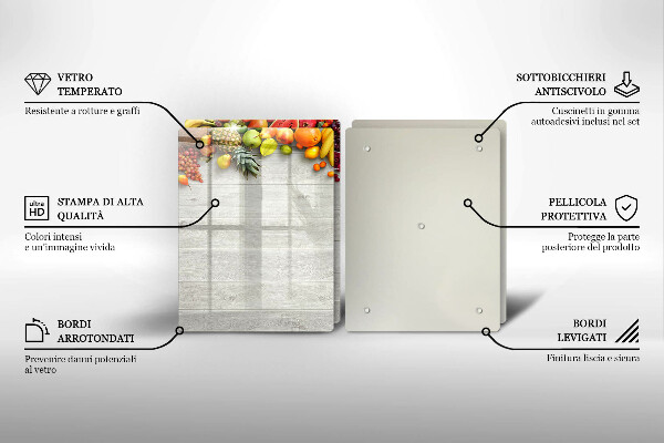 Sklo za varnou desku Ovoce na prknech