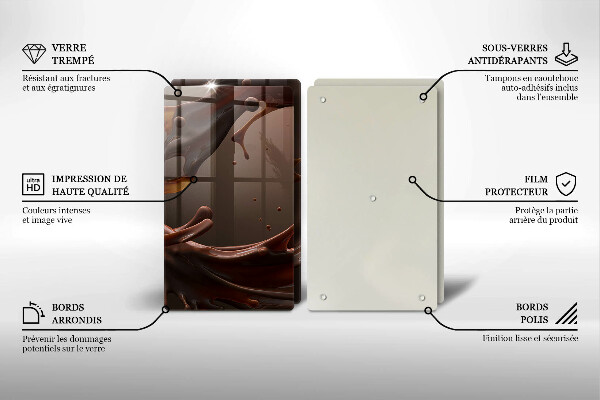 Sklo za varnou desku Tekutá čokoláda