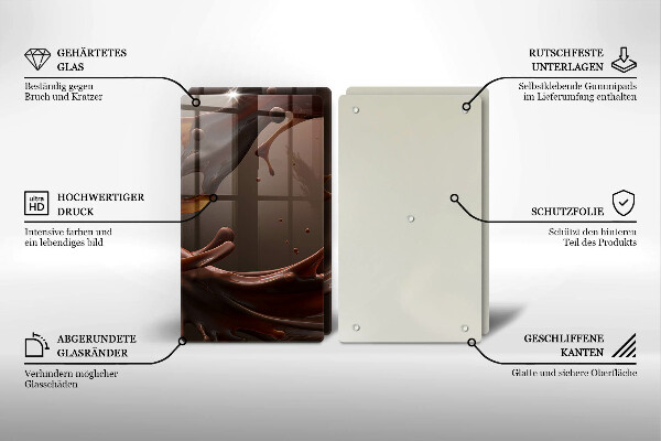 Sklo za varnou desku Tekutá čokoláda