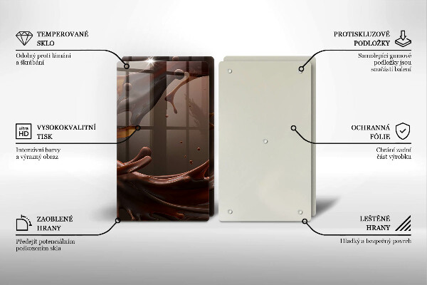 Sklo za varnou desku Tekutá čokoláda