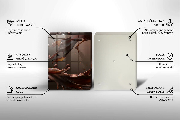 Sklo za varnou desku Tekutá čokoláda