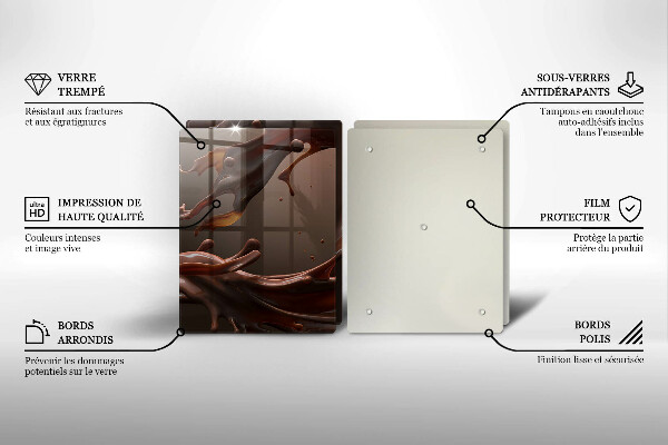 Sklo za varnou desku Tekutá čokoláda