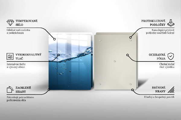 Sklo za varnou desku Modrá voda