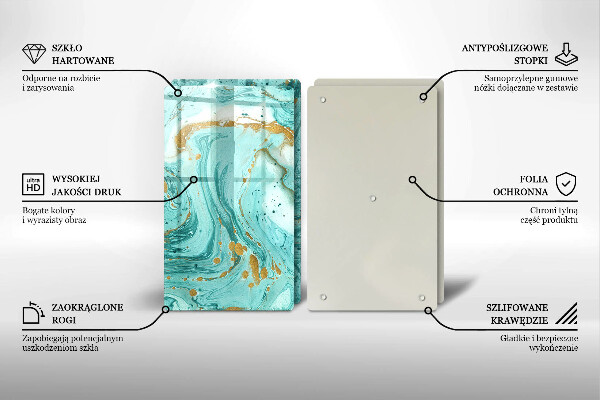 Sklo za varnou desku Modrá abstrakce