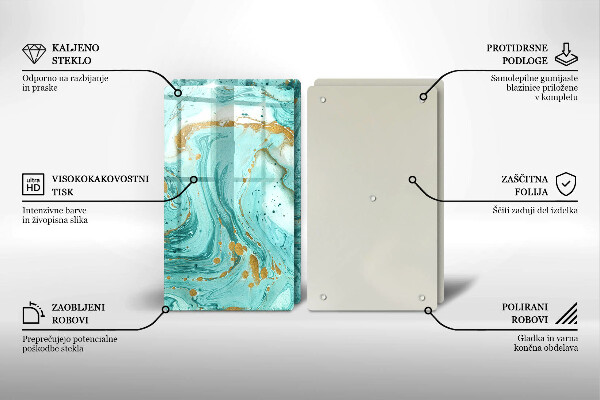 Sklo za varnou desku Modrá abstrakce